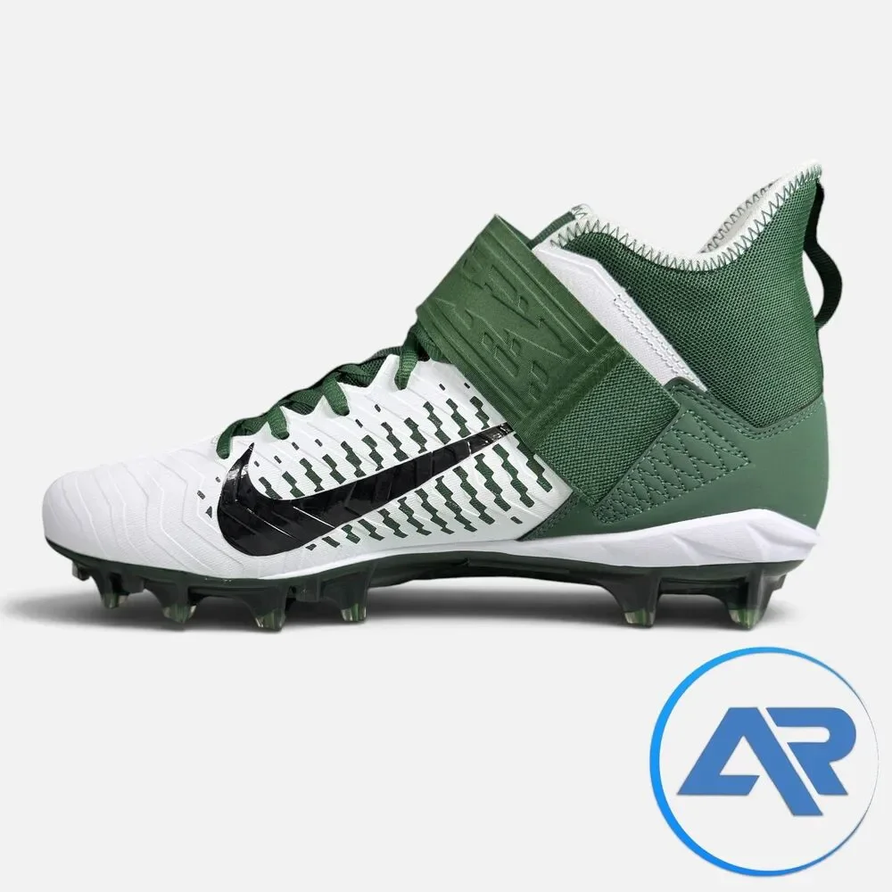 Nike Alpha Menace Pro 2 Men's Size 12.5 Football Cleats White Green BV3945-107